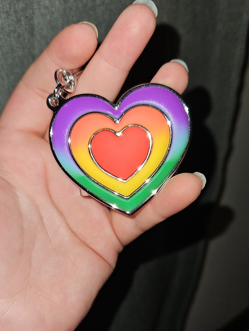 Bath & Body Works Rainbow Heart Pocket Back Holder